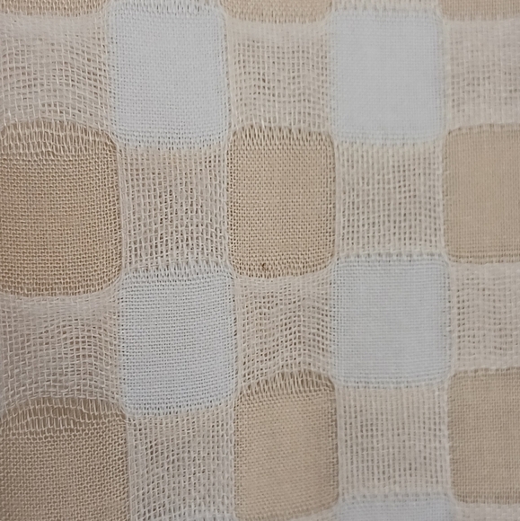 NWT FRNCH Ruffled Collar Windowpane Cottagecore Button Down Front Blouse - Picture 13 of 13